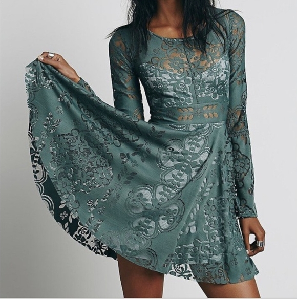 Free People Lace Lover's Folk Dress - Picture 4 of 5